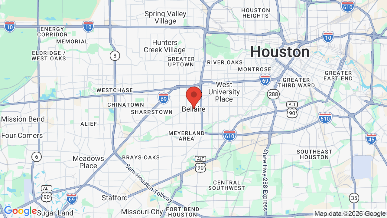 Map of Bellaire, TX — Xterior Wash Pros service area