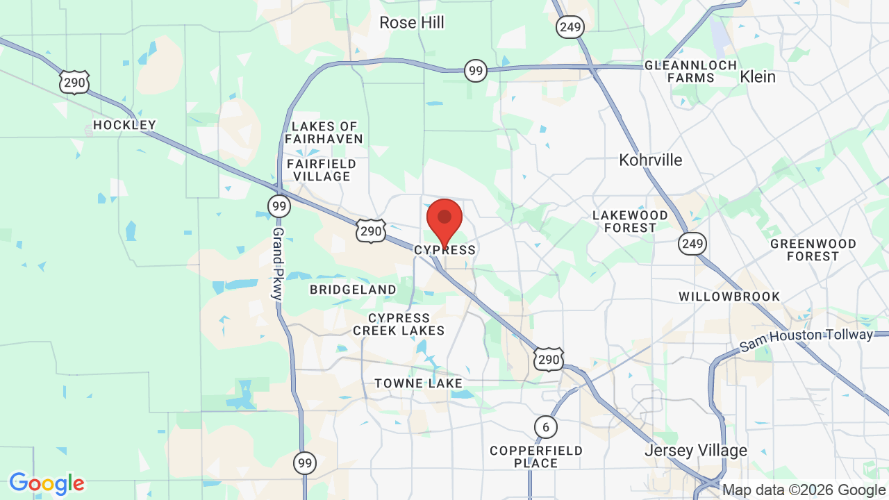 Map of Cypress, TX