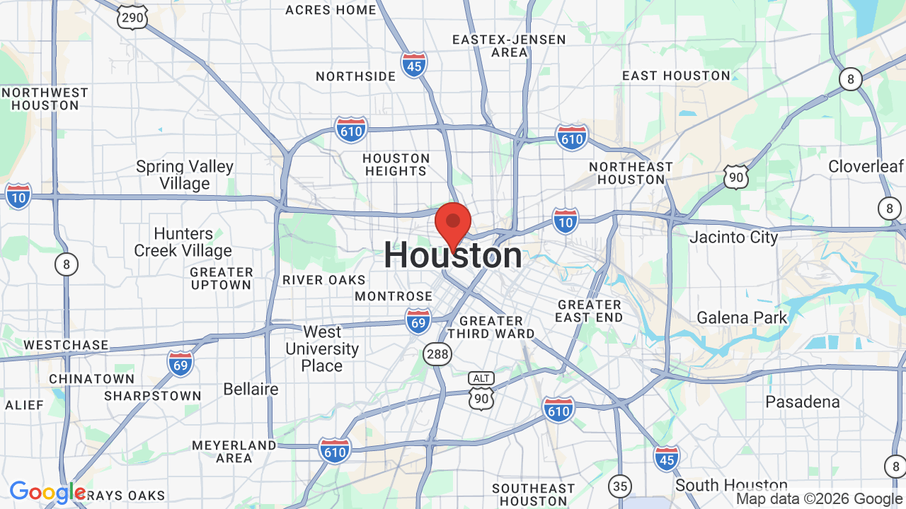 Map of Houston, TX