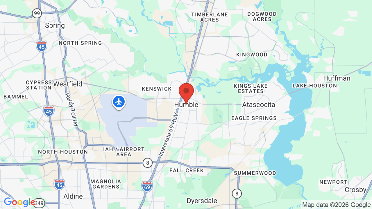 Map of Humble, TX — Xterior Wash Pros service area