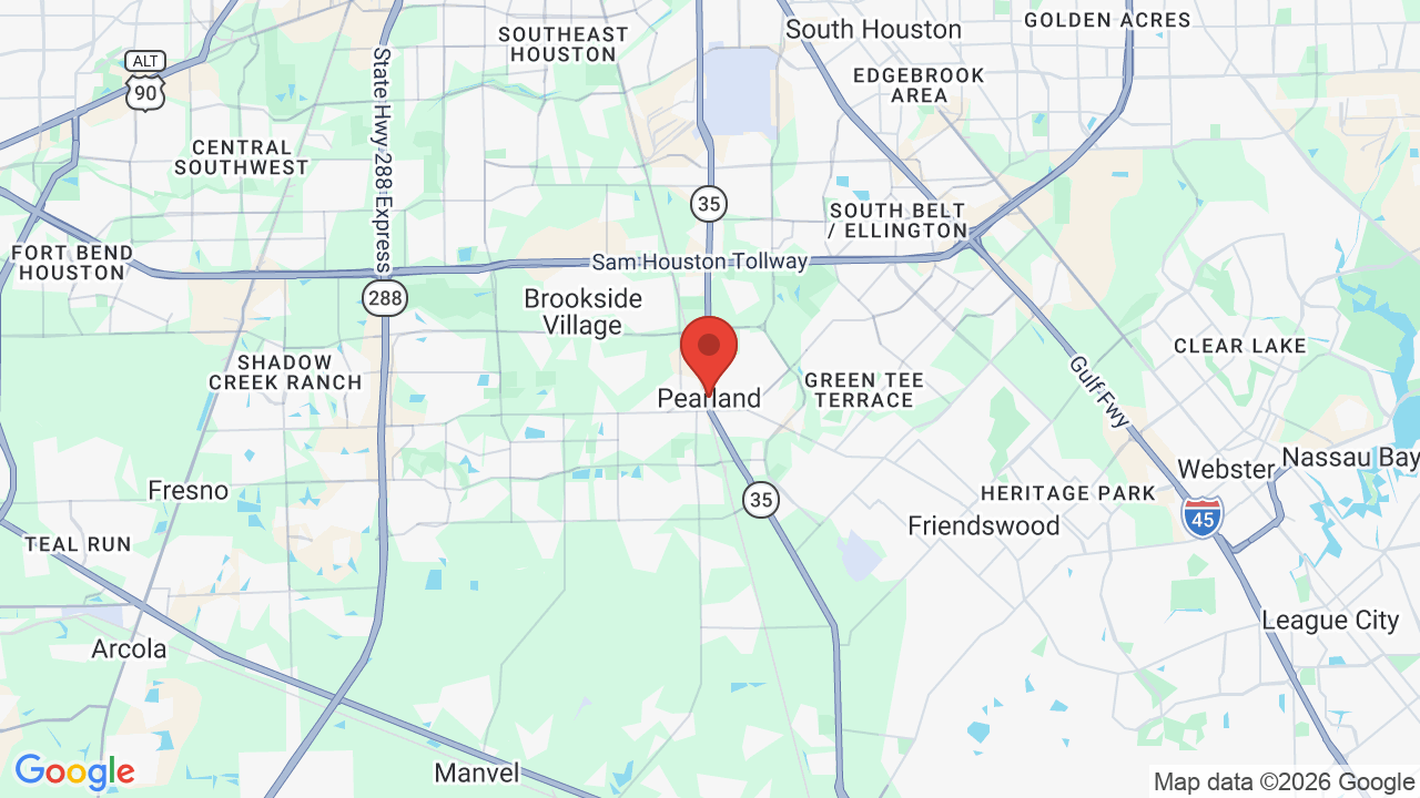 Map of Pearland, TX