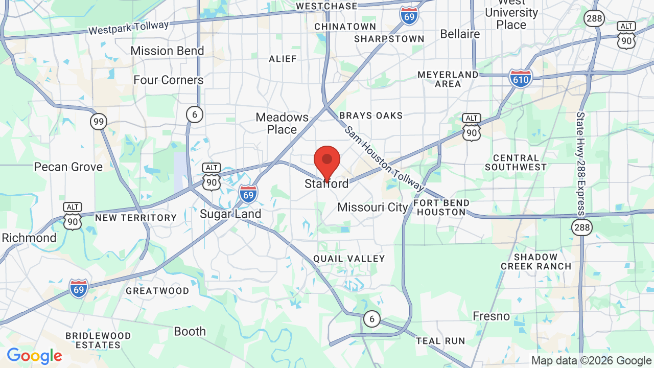 Map of Stafford, TX