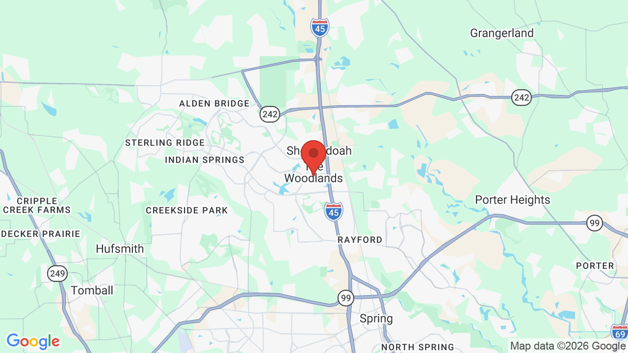 Map of The Woodlands, TX
